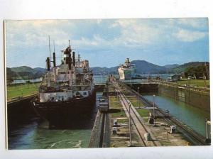 204347 PANAMA canal Miraflores Locks ship Santa Lucia old PC