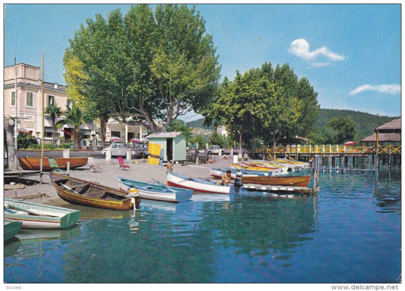 ROMA, Lazio, Italy, 1950-1970's; Bracciano, Lungolago E Spiaggia