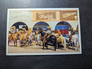 Mint Mexico Alcohol Postcard Mylsa Beer Cerveza Mexican Horses
