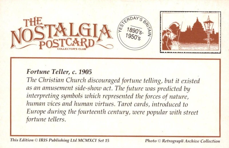 Nostalgia Postcard - London Life - Fortune Teller, c.1905 - SW1086