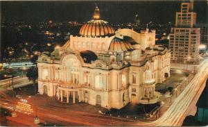 Mexico Palace of Fine Arts night panorama