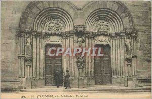 Postcard Old Strasbourg La Cathedrale South Portal