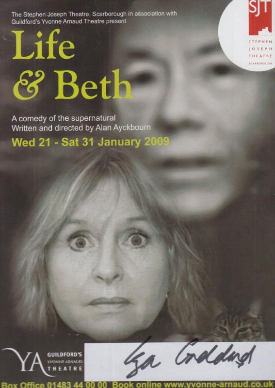 Liza Goddard Life & Beth Supernatural Play Guildford Hand Signed Theatre Flyer