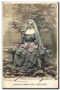 Fantaisie - Femme - Nun in prayer (carte hongroise Hungary Hongrie)- CPA 