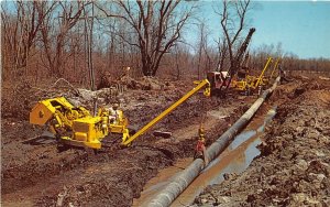 H23/ Advertising Postcard c1950s Caterpillar 572 Pipelayer Machine Iowa 11