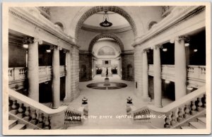 Interior State Capitol Salt Lake City Utah UT Building Real Photo RPPC Postcard