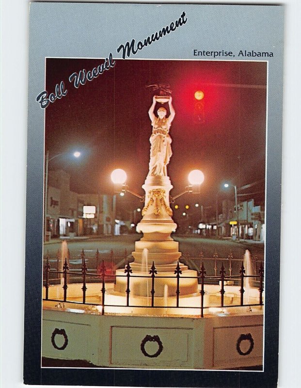 Postcard Boll Weevil Monument, Enterprise, Alabama