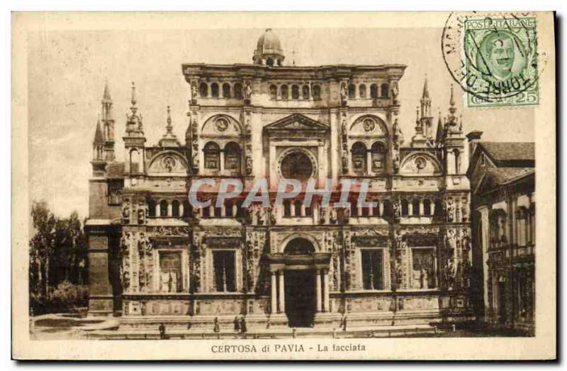 Postcard Old Certos di Pavia La facciata