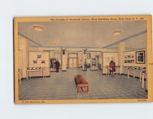 Postcard The Franklin D. Roosevelt Library, Maine Exhibition Room, Hyde Park, NY