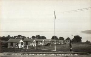 Belfast ME Gas Pump Penobscot Bay Camps Real Photo Postcard