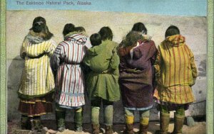 PC CPA US, ALASKA, THE ESKIMOS NATURAL PACK, Vintage Postcard (b24714)