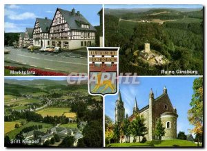 Modern Postcard Luftkurort Hilchenbach Marktplatz Ruin Ginsburg Stift Keppel