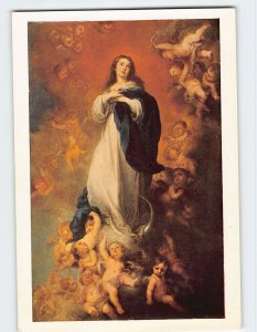 Postcard The immaculate conception of the Virgin By Murillo Louvre Paris France