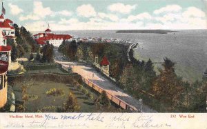 West End Mackinac Island Michigan 1906 postcard