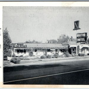 c1940s Bakersfield, CA Topper Motel Hotel B&W Litho Photo Advertising Cali. A216