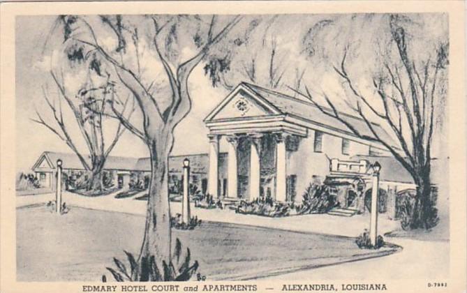 Louisiana Alexandria Edmary Hotel Court and Apartments 1951