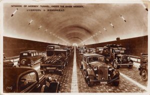 br109286 interior of mersey tunnel under river mersey liverpool brickenhead car