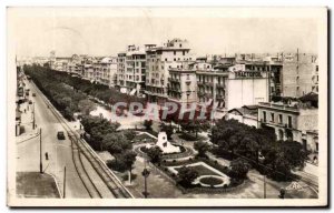 Old Postcard Tunisia Tunis Perspective On Avenue Jules Ferry and Avenue de Fr...