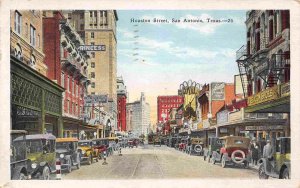 Houston Street San Antonio Texas 1939 postcard