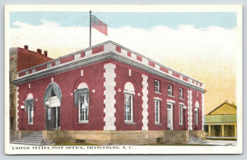 Orangeburg South Carolina~US Post Office~Awnings on Windows~Back Building~1920s 