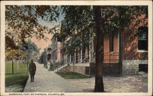 Atlanta Georgia GA Fort McPherson Barracks c1910 Vintage Postcard