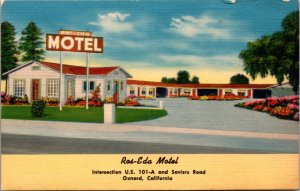 Linen PC Ros-Eda Motel Intersection US 101-A and Saviers Road Oxnard California