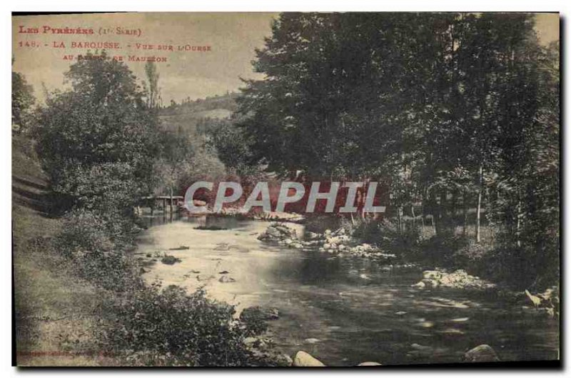 Old Postcard The Pyrenees Barousse The View The Ourge