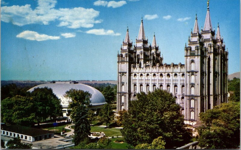 Temple Square Salt Lake City Utah UT Tabernacle Postcard VTG UNP Mike Roberts 