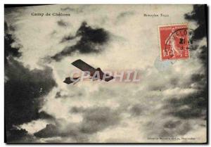 Old Postcard Jet Aviation Camp Chalons monoplane Train