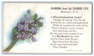 1905 Flowers From Flower City Discriminating Angel Rochester New York Postcard