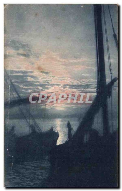 Postcard Old Navy Ship