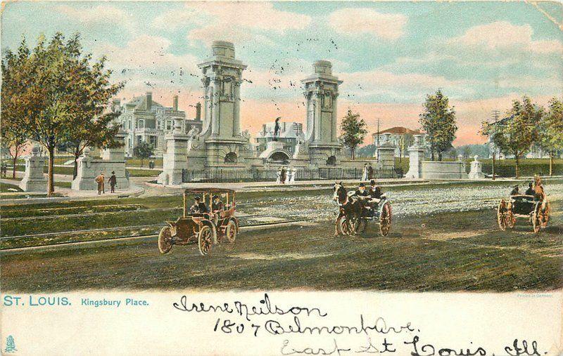 C-1908 Kingsbury Place Sr Louis Missouri Postcard Tuck undivided 13632 