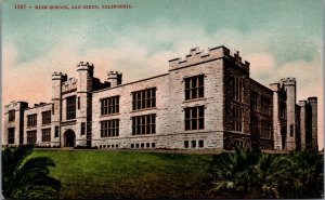 High School San Diego California Vintage Postcard C052