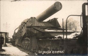 WWI Massive Cannon La Grosse Big Bertha c1915 Real Photo Postcard