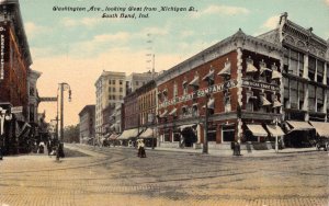 Postcard Washington Avenue from Michigan Street in South Bend, Indiana~126684