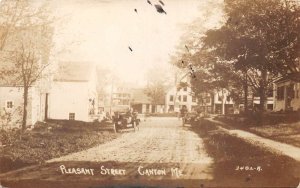 Canton Maine Pleasant Street Real Photo Vintage Postcard AA84270