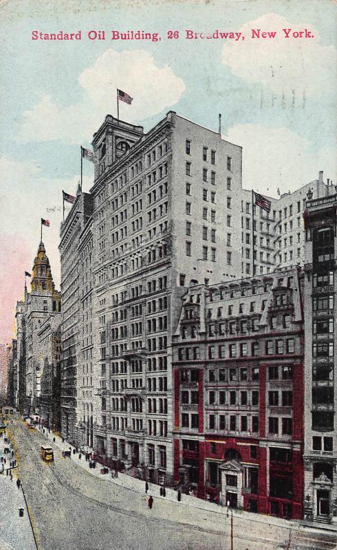 Standard Oil Building, 26 Broadway, Manhattan, N.Y.C., Early Postcard, Used