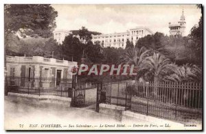 Old Postcard Approx d & # 39Hyeres San Salvadour Grand Hotel Park Entrance