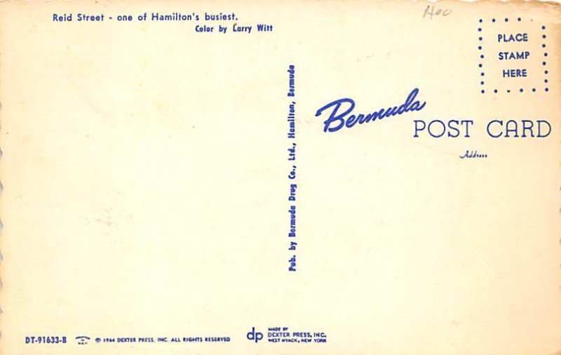 Reid Street Hamilton Bermuda Unused 
