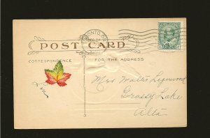 Postmarked 1910 Toronto Ont A Happy New Year Embossed Postcard