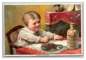 Vintage 1880's Victorian Trade Card Mellins Food Infants & Invalids Boston MA