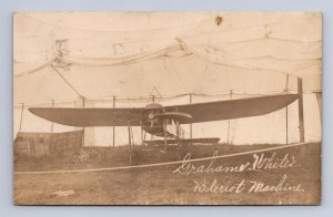 RPPC GRAHAM-WHITE BLERIOT AVIATION BROCKTON FAIR MASSACHUSETTS PHOTO POSTCARD 10