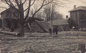 J80/ Fremont Ohio RPPC Postcard c1913 Flood Disaster Homes Finch 453