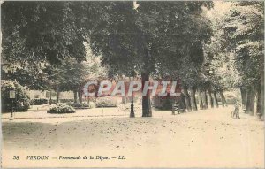 Old Postcard Verdun Promenade Dique