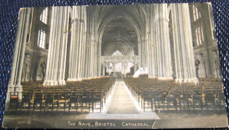 England The Nave Bristol Cathedral - posted 1924