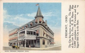 J82/ Fremont Ohio Postcard c1910 Hotel Fremont Building 108