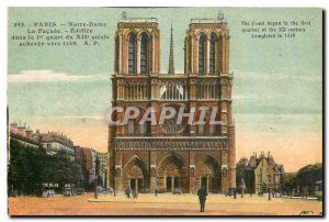 Old Postcard Paris Notre Dame the Facade