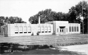 Hampton Iowa Park School Cook #C5541940s RPPC Photo Postcard 21-10115