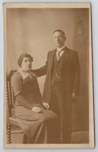 RPPC Margate England Dapper Gentleman And Woman Edwardian Couple Postcard V25