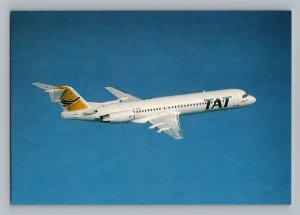 Aviation Airplane Postcard TAT European Airlines Fokker 100 AZ3